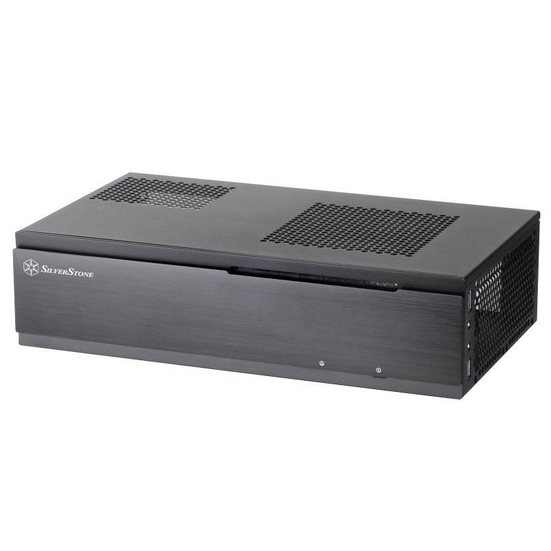 Silverstone Tek 0.8mm Steel Body Mini-ITX Media Center/HTPC Computer Case with Aluminum Front Panel ML06B - Image 1